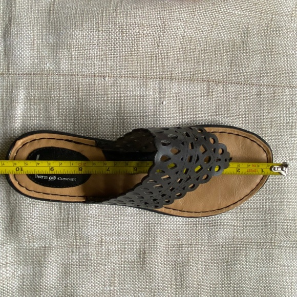 BOC Born Concept Butterfly Perforated Black Boho Casual Summer Flat Sandals-Sz-8 - Picture 14 of 16